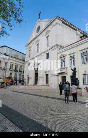 Dans l'église São Roque Largo Trinidade Coeiho à Lisbonne, Portugal Banque D'Images