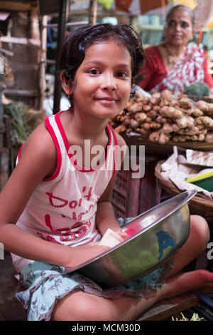 Un marché local en Inde Banque D'Images