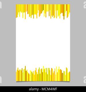 Brochure modèle dans les bandes verticales dans des tons jaune - scénario vierge conception de document Illustration de Vecteur