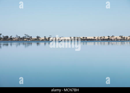 Lac Dumbleyung, Australie occidentale, emplacement du record de vitesse de l'eau de Donald Campbell 31/12/1964 Banque D'Images