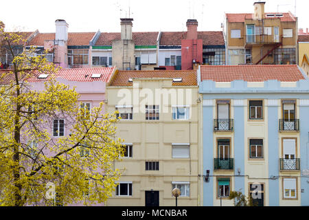 Bâtiments à Lisbonne, Portugal. District de Penha de França. Banque D'Images