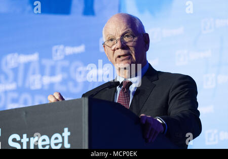 Washington, DC, USA. Apr 16, 2018. Le sénateur BEN CARDIN (D - MD) s'exprimant lors de la Conférence nationale J Street à Washington, DC Le 16 avril 2018 Crédit : Michael Brochstein/ZUMA/Alamy Fil Live News Banque D'Images
