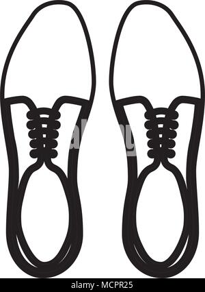 Chaussures élégantes icône masculine Illustration de Vecteur