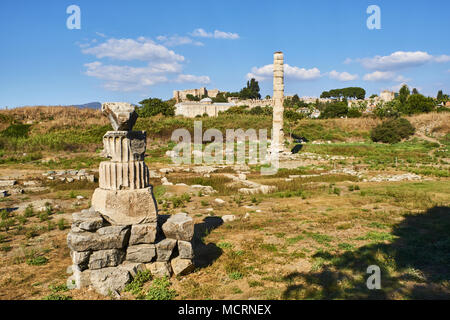 La Turquie, Izmir province, ville de Selcuk, site archéologique d'Ephèse, temple d'Artémis Banque D'Images