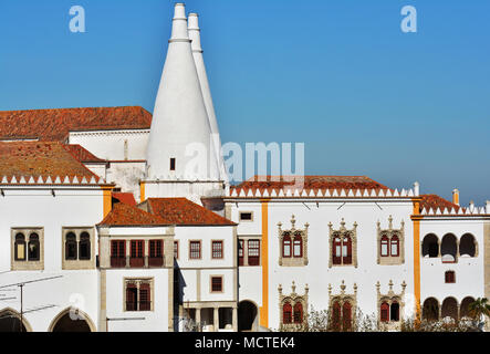 SINTRA, PORTUGAL - 31 octobre, 2017. Palais National de Sintra, Lisboa, Portugal District. Banque D'Images