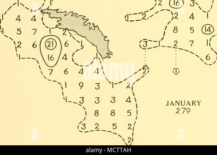 . Échelle de janvier 279 MILLES MARINS. 50 lOO 150 I I 1- 200 Banque D'Images