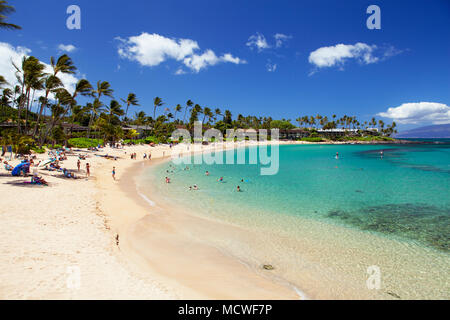 Belle journée à Napili Bay, Maui, Hawaii. Banque D'Images