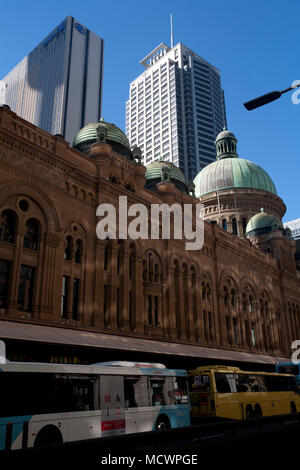 Queen Victoria Building, rue York Central Business District sydney New South Wales australie Banque D'Images