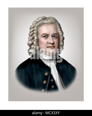 Johann Sebastian Bach 1685-1750 compositeur allemand Banque D'Images