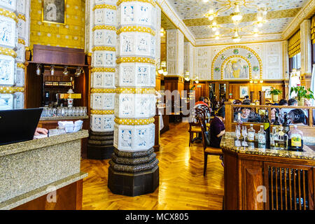 Prague café Imperial intérieur Prague Restaurant Art nouveau Banque D'Images