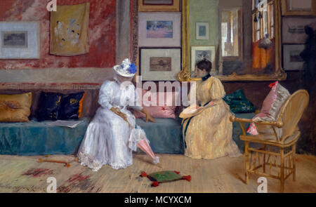 Un appel amical, William Merritt Chase, 1895, National Gallery of Art, Washington DC, USA, Amérique du Nord Banque D'Images