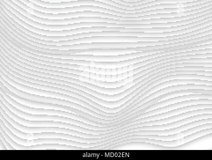 Abstract 3d gris et blanc fond vagues. Vector design futuriste Illustration de Vecteur