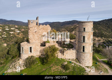 La France, Var, Golfe de St Tropez, village de Grimaud, Banque D'Images