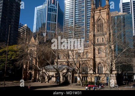 La cathédrale de St Andrews Central Business District sydney New South Wales australie Banque D'Images