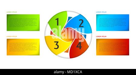 Modèle infographique colorés Illustration de Vecteur