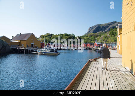 Village de Nusfjord dans les îles Lofoten, Nordland, Norvège Banque D'Images