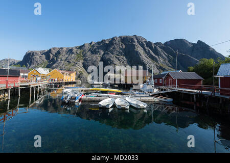 Village de Nusfjord dans les îles Lofoten, Nordland, Norvège Banque D'Images