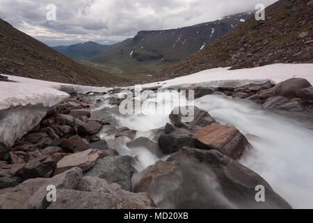 Près de mountain Kebnekaise en Suède. Banque D'Images