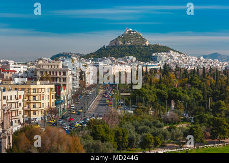 Vue sur la ville d'antenne à Athènes, Grèce Banque D'Images