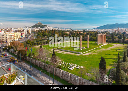 Vue sur la ville d'antenne à Athènes, Grèce Banque D'Images