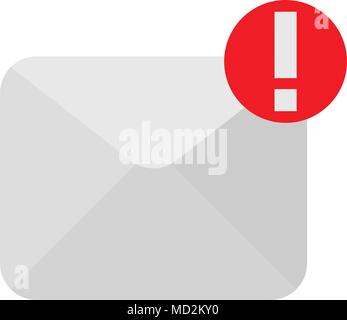 L'icône de message spam. vector illustration style plat. Illustration de Vecteur