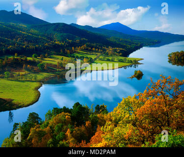 Fr - Scotland : Loch Tummel de Queen's View à Tayside Banque D'Images