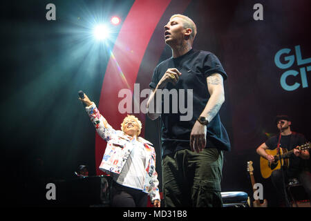 Emeli Sande professeur vert et de l'exécution à l'événement en direct citoyen mondial tenue à la brixton academy, London 02 Banque D'Images