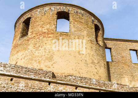 Château historique ruine à Bornholm, Oland en Suède. Une destination de voyage populaires avec les valeurs historiques. Ici un détail d'une des tours. Banque D'Images