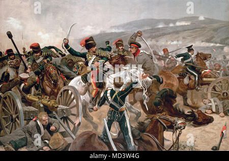 Richard Caton Woodville - le soulagement de la Brigade légère 25 Octobre 1854 Banque D'Images
