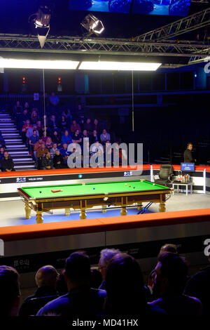 Table de billard snooker Open gallois au tournoi, en 2018. Banque D'Images