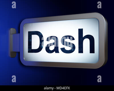 Concept Cryptocurrency : Dash sur fond de panneaux Banque D'Images