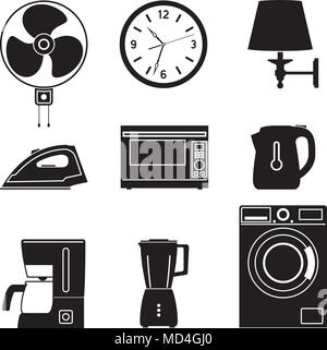 Home appliance. Vecteur Silhouette Illustration de Vecteur