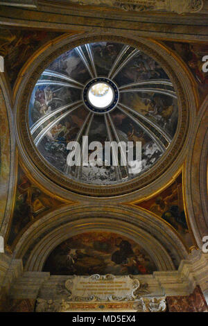 Un dôme de peindre au Sant'Ignazio di Loyola Church. L'église de Saint Ignace de Loyola au Campus Martius (Italien : chiesa di Sant'Ignazio di Loyol Banque D'Images