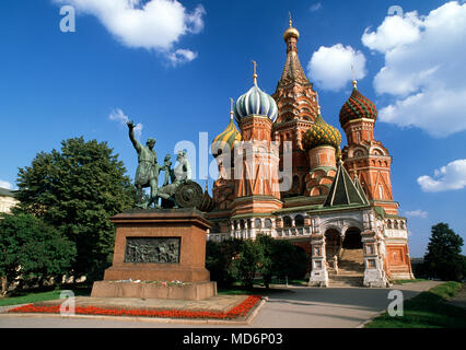 Moscou, Russie ; la Cathédrale de Saint Basil Banque D'Images