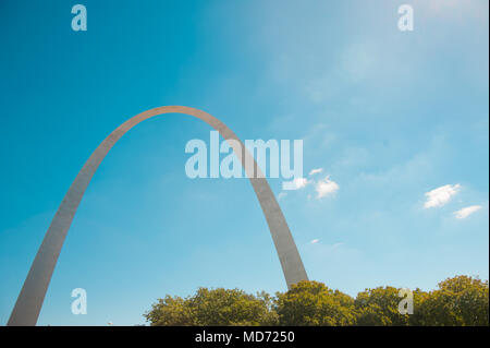 Arc de St.Louis au Missouri, l'Amérique. Saint Louis est une ville située au milieu d'USA. Banque D'Images