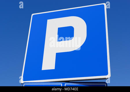 Parking Sign, Close Up Banque D'Images