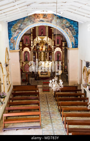 Église d'Antioquia, vallée de la rivière Lurin, Lima, Pérou. Banque D'Images