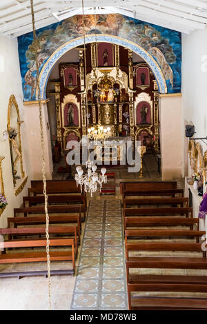 Église d'Antioquia, vallée de la rivière Lurin, Lima, Pérou. Banque D'Images