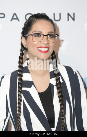 Hollywood, États-Unis. 18 avril 2018. 18 avril 2018 - West Hollywood, Californie - Lilly Singh. Fête avec un but x PacSun tenue au Peppermint Club. Crédit photo : PMA/AdMedia Banque D'Images
