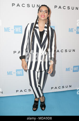 Hollywood, États-Unis. 18 avril 2018. 18 avril 2018 - West Hollywood, Californie - Lilly Singh. Fête avec un but x PacSun tenue au Peppermint Club. Crédit photo : PMA/AdMedia Banque D'Images