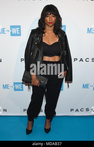 Los Angeles, Californie, USA. 18 avr, 2018. MONIQUE COLEMAN assiste à la partie avec un but x PacSun nous jour pre-party au Club de menthe poivrée. Credit : Billy/Bennight ZUMA Wire/Alamy Live News Banque D'Images