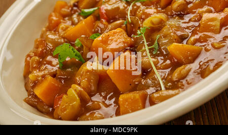 Arroz con Habichuelas - haricots style portoricain, Close up Banque D'Images