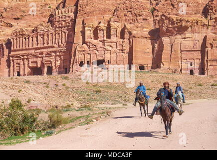 Ancienne ville de Petra, Jordanie Banque D'Images