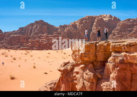 Le désert de Wadi Rum, Jordanie Banque D'Images