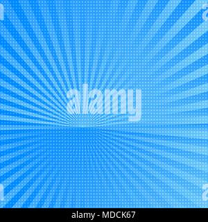 Rayons de soleil blue background Illustration de Vecteur