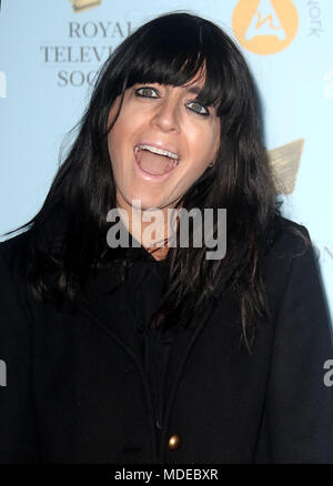 Mar 20, 2018 - Claudia Winkleman fréquentant le programme RTS Awards 2018, l'hôtel Grosvenor House à Londres, Angleterre, RU Banque D'Images