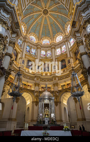 Intérieur de la Cathédrale, Grenade, Andalousie, Espagne, Europe Banque D'Images