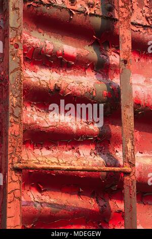 Rusty Red Wagon de marchandises du Canadien Pacifique close up Banque D'Images