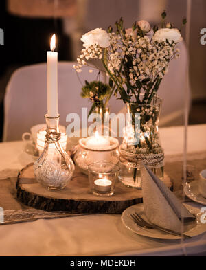 Un élégant décor de mariage / clichés détaillés Banque D'Images