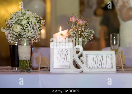 Un élégant décor de mariage / clichés détaillés Banque D'Images